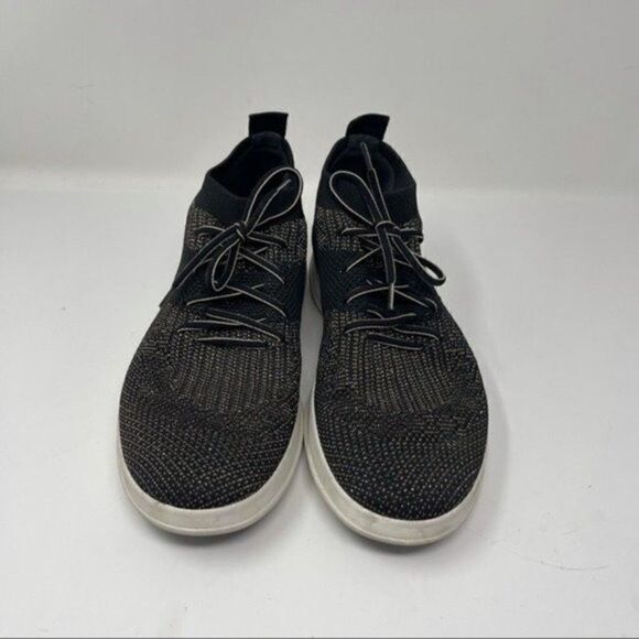 Fitflop uberknits slip on glittery trainers black US 8.5 BoxD - Picture 4 of 6